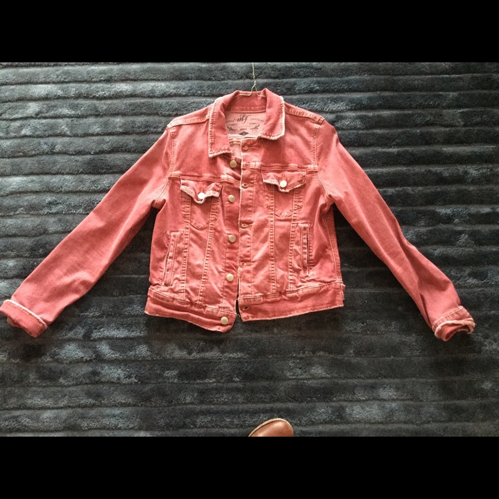 Red Jean jacket